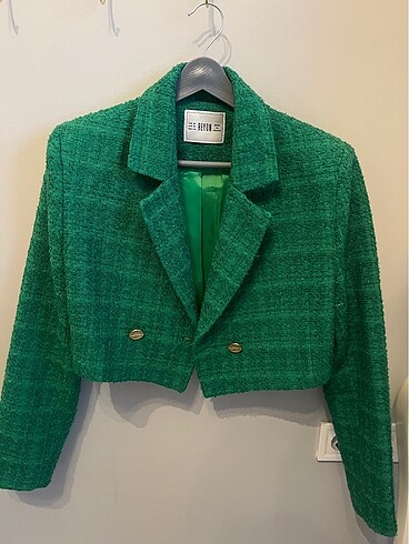 yeşil tüvit blazer