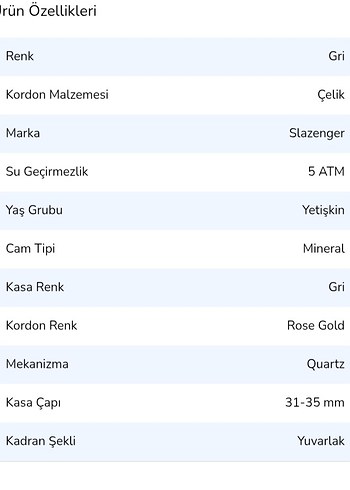 Slazenger Kadın Gri Beyaz Klasik Saat  orjinal - Görsel 6