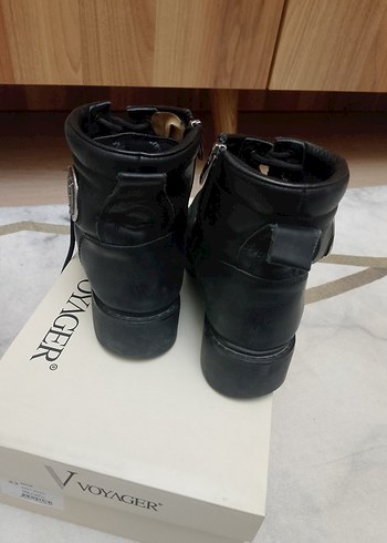 36 Greyder Kadın Siyah Deri Yüksek Topuklu Bot - Görsel 3