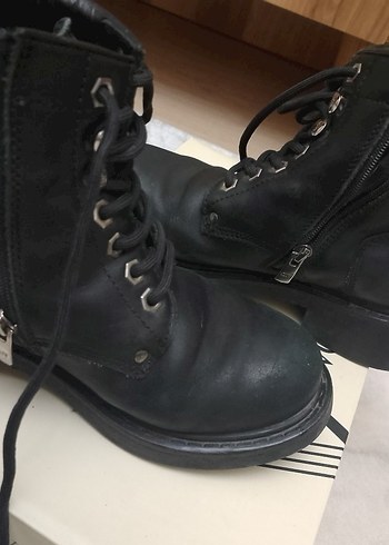 36 Greyder Kadın Siyah Deri Yüksek Topuklu Bot - Görsel 5