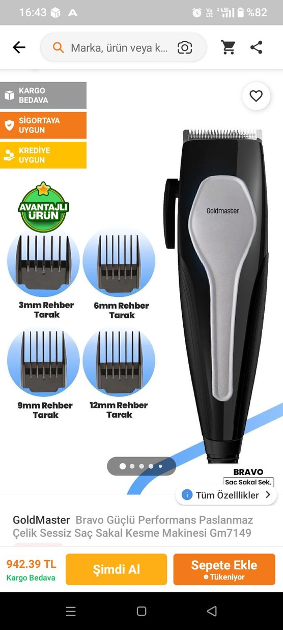 GoldMaster Bravo GM-7149 Saç Kesme Makinesi - Görsel 2