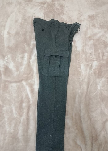 Gri Rahat Kesim erkek Kumaş Pantolon - Görsel 4