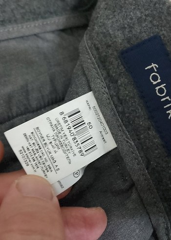 Gri Rahat Kesim erkek Kumaş Pantolon - Görsel 2