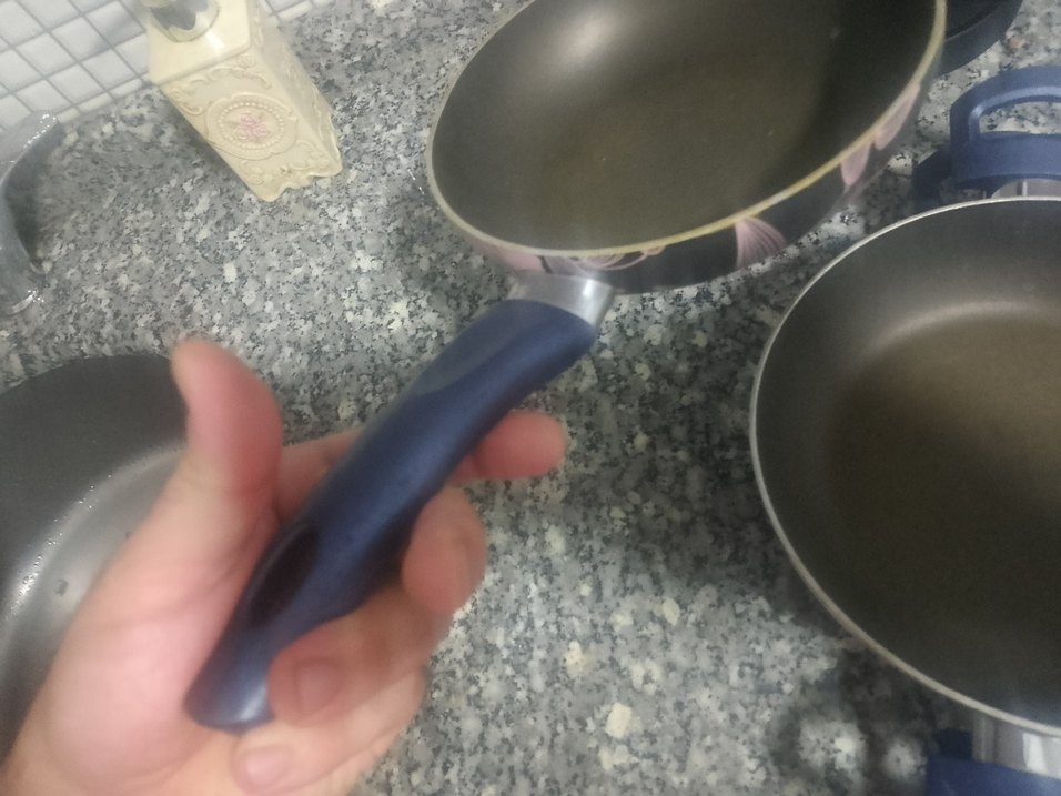 Mavi Saplı Tencere ve Tava Seti - Görsel 2