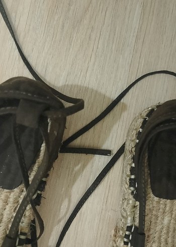 Pull Bear 38.  no  Siyah Dolgu Topuklu Kadın Sandalet - Görsel 9