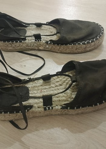 Pull Bear 38.  no  Siyah Dolgu Topuklu Kadın Sandalet - Görsel 7