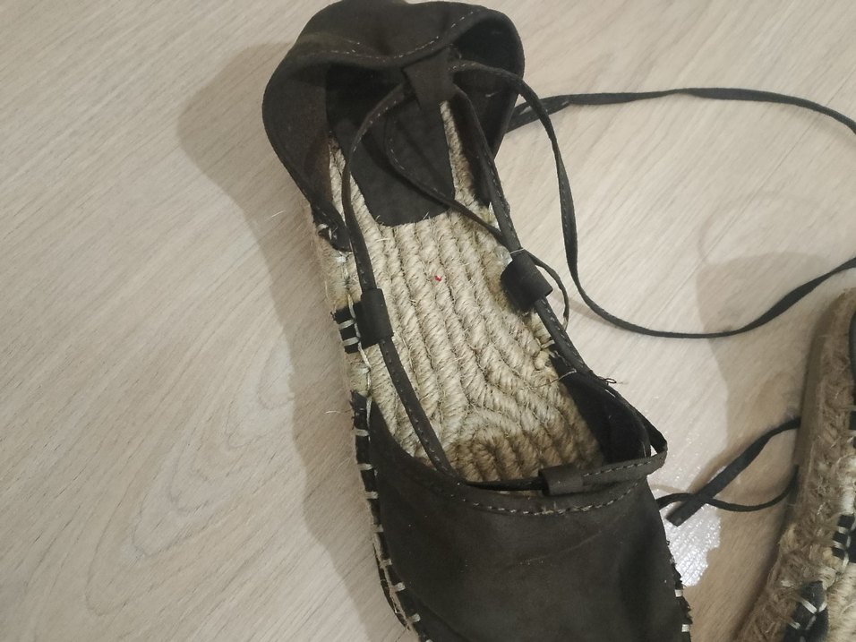 Pull Bear 38.  no  Siyah Dolgu Topuklu Kadın Sandalet - Görsel 5