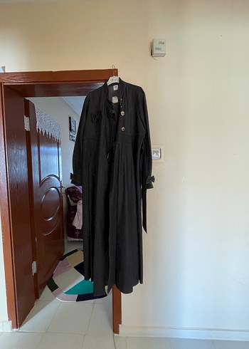 Diğer Düğmeli Gri Uzun Denim Ceket
