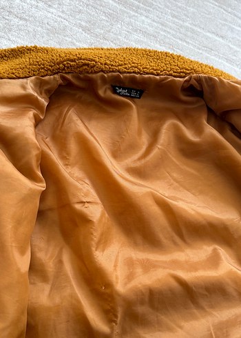 Diğer Düğmeli Kahverengi Midi peluş Kadın Ceket