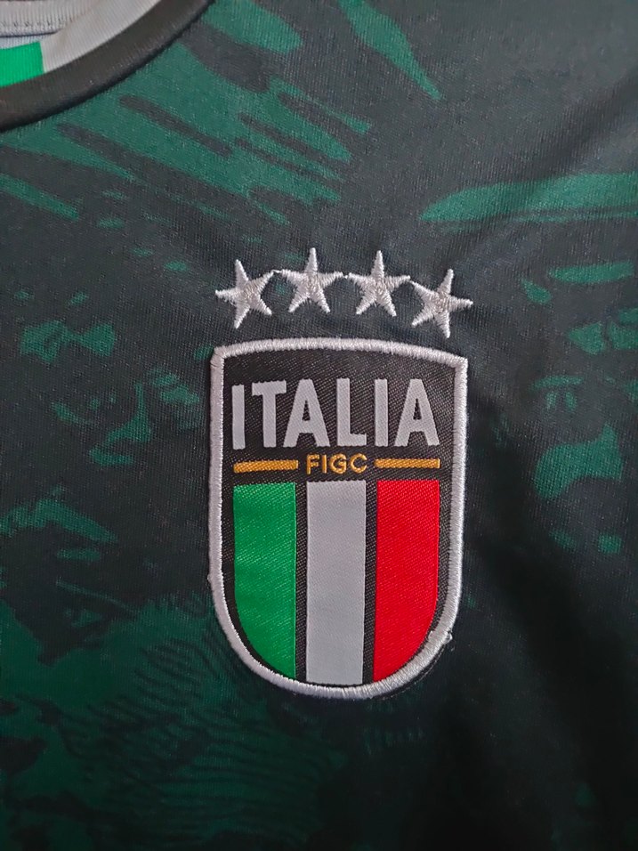 Yeşil Baskılı Kısa Kollu İtalya Formalı Tişört - Görsel 2
