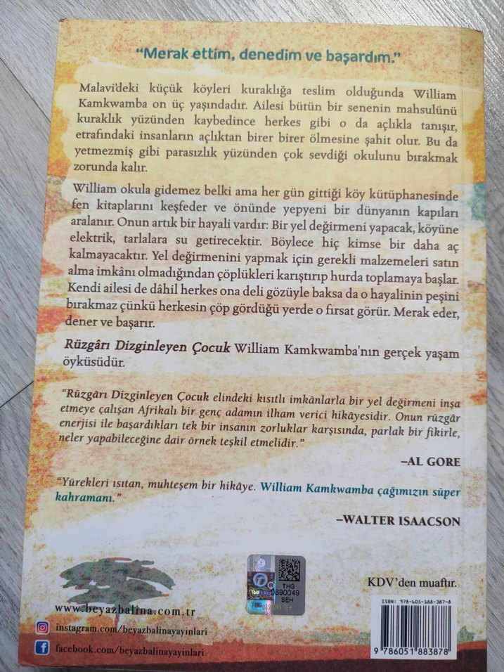 Rüzgarı Dizginleyen Çocuk - William Kamkwamba - Görsel 3