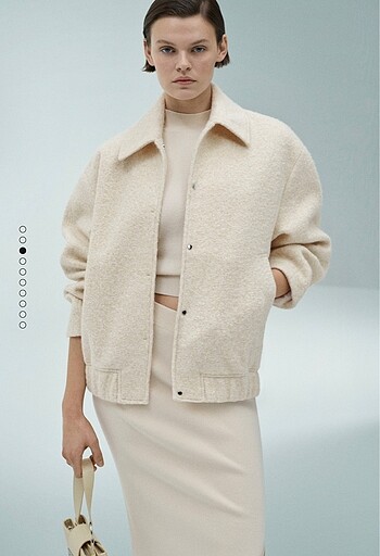 m Beden ten rengi Renk mango oversize bomber ceket