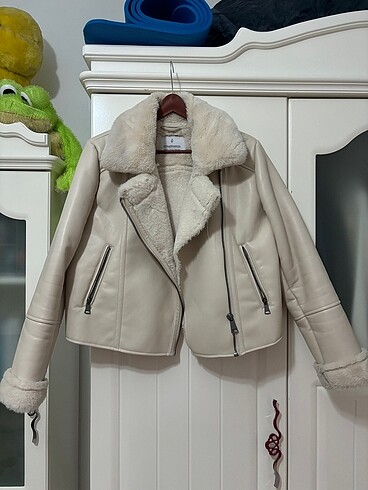 Stradivarius STRADIVARIUS SUNI DERI KURK BIKER CEKET