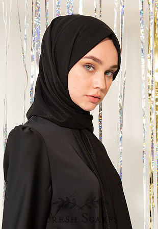 Tasarımcı Freshscarf Elena Siyah Şal