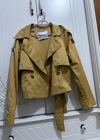 Bej Kuşaklı Midi Street bershka Trençkot