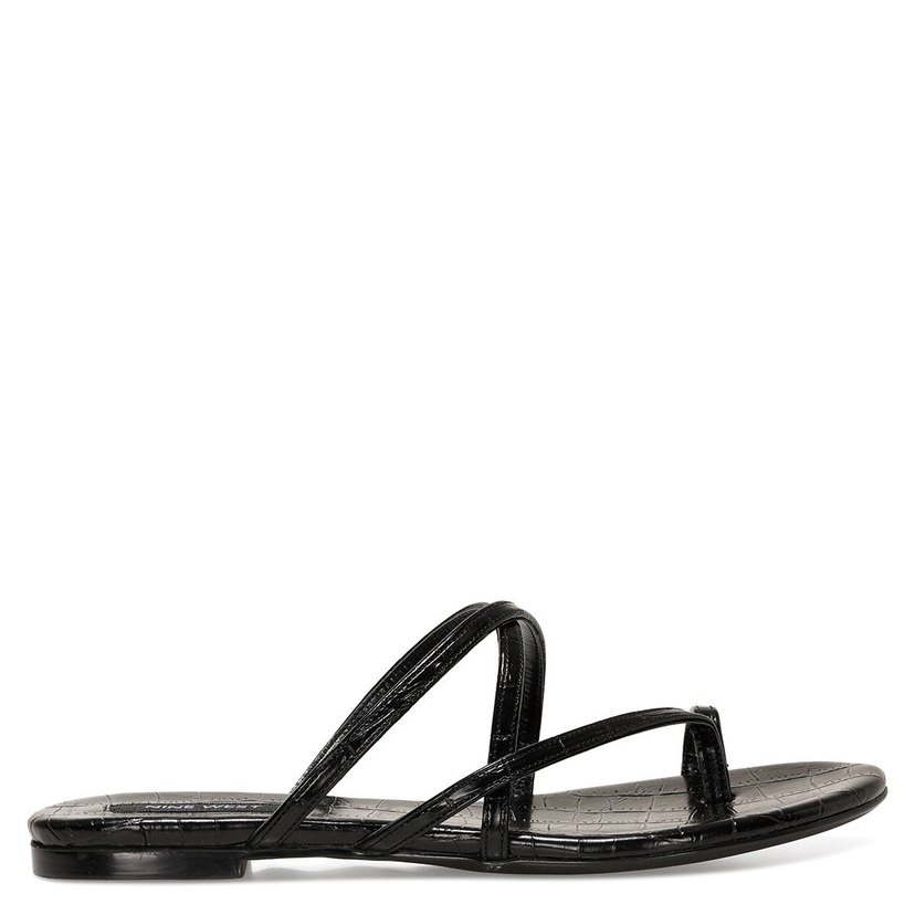 Nine West Siyah Yılan Desenli Terlik - Görsel 2
