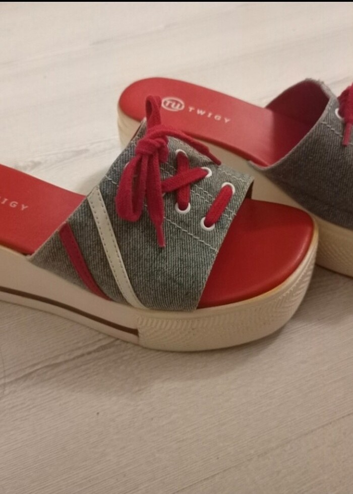 dolgu topuklu converse tarzı terlik - Görsel 3