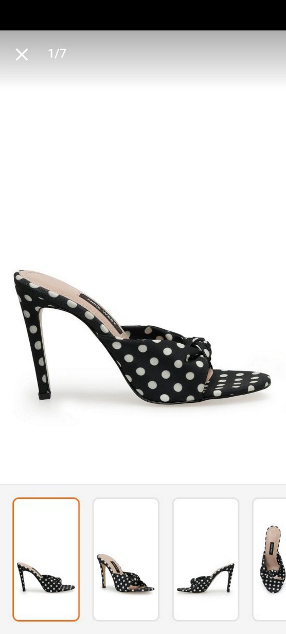 Nine West Siyah Puantiyeli Topuklu Terlik - Görsel 3