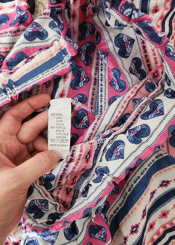 m Beden Renkli Tie-Dye Kadın Mini Pijama Takımı