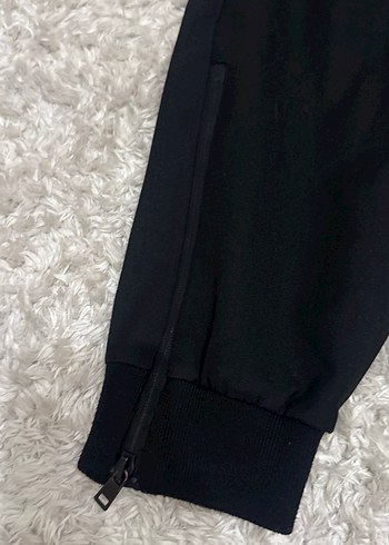 Kadın Siyah Fermuarlı Sweatpant - Görsel 2