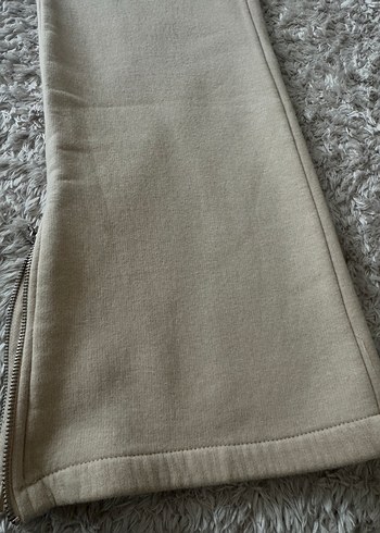 Kadın Bej Rahat Kesim Fermuarlı Eşofman Altı - Görsel 2