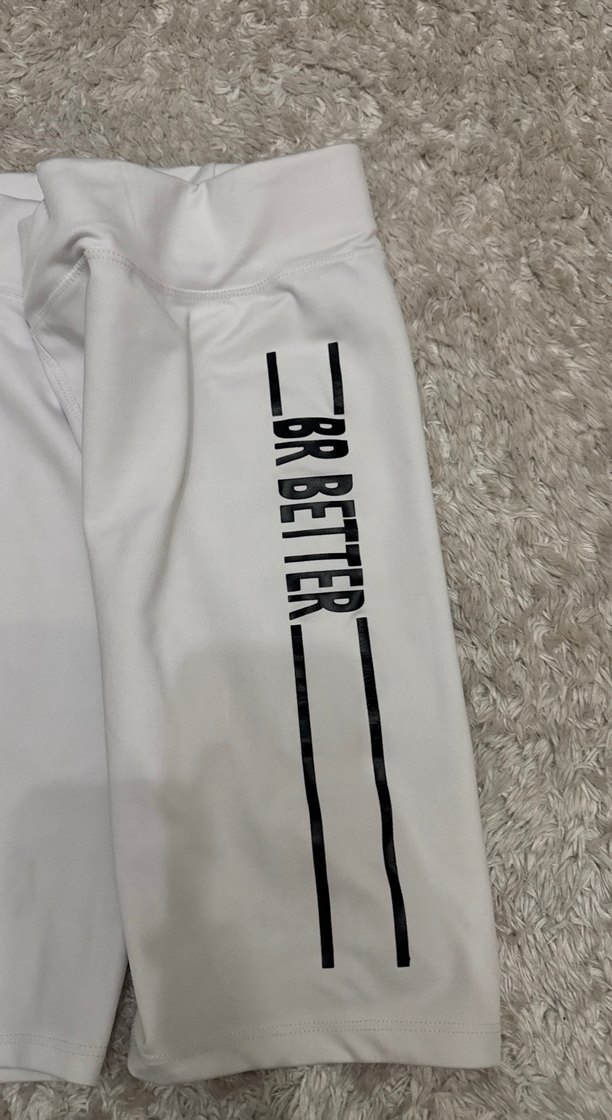 Beyaz Spor Kısa Tayt - Görsel 2