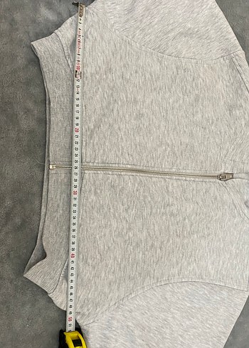 Gri Kadın crop Sweatshirt - Görsel 4