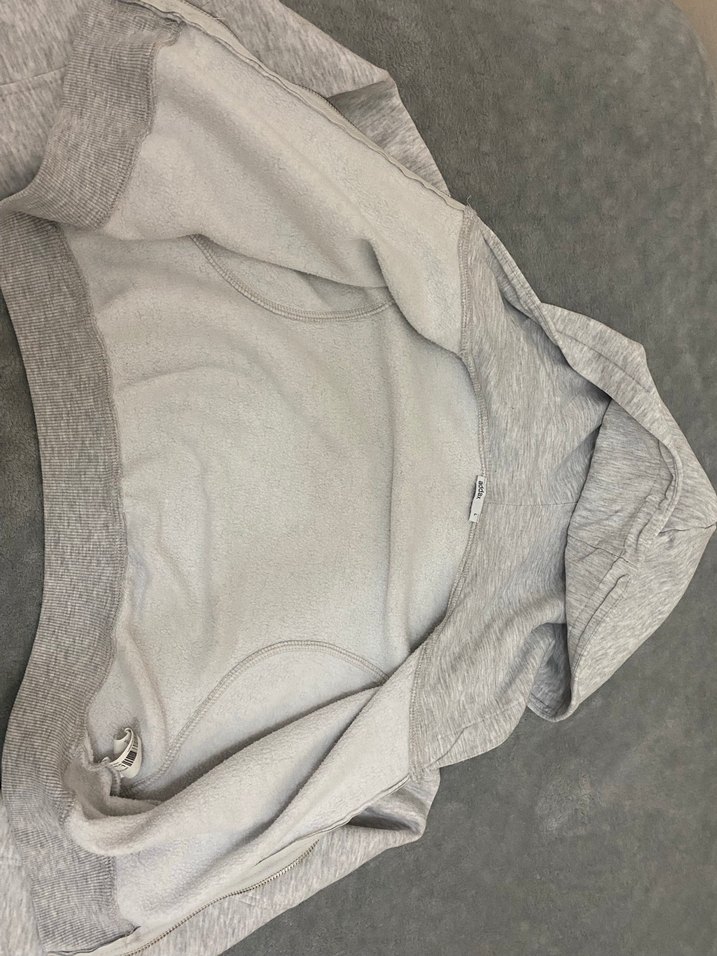 Gri Kadın crop Sweatshirt - Görsel 2