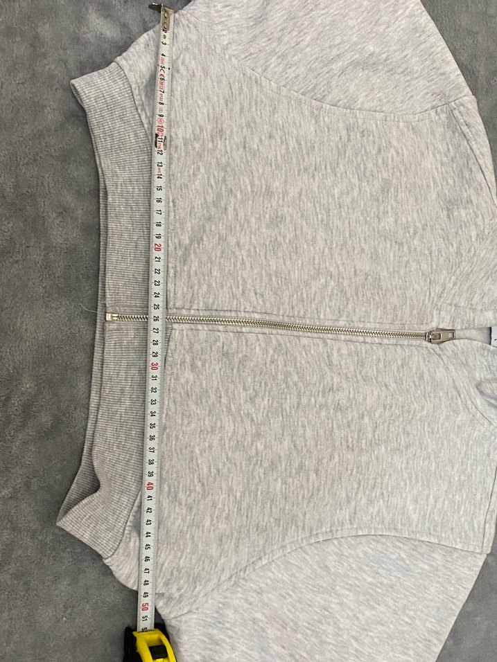 Gri Kadın crop Sweatshirt - Görsel 4