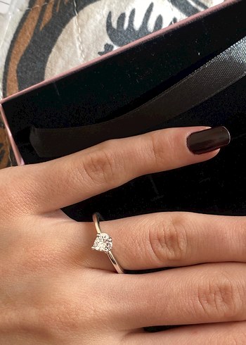 pandora kalp tektaş 925 ayar gümüş yüzük - Görsel 2