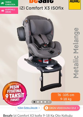 Besafe İzi Comfort X3 ISOFIX Çocuk Oto Koltuğu