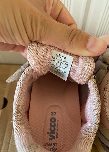 Vicco Kız Çocuk Pembe Cırt Cırtlı Spor Ayakkabı