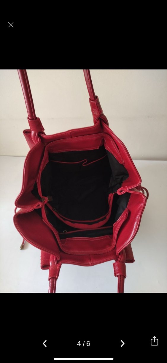 Kadın Kırmızı vintage y2k omuz Çantası - Görsel 2