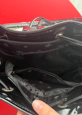 Nakışlı Gri Kadın Çanta y2k vintage - Görsel 4