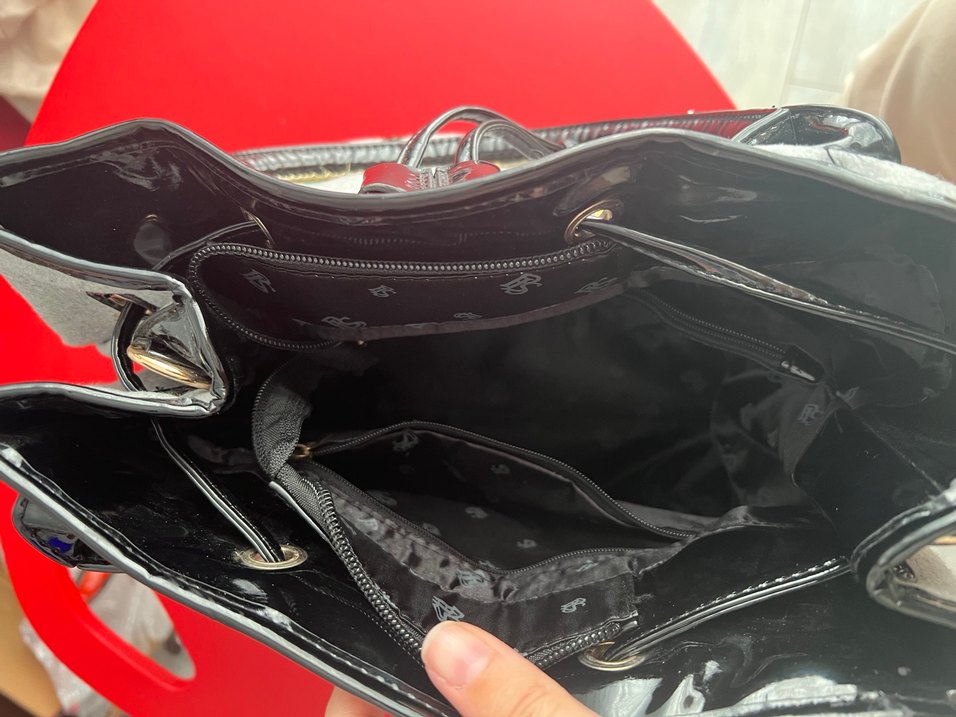 Nakışlı Gri Kadın Çanta y2k vintage - Görsel 4