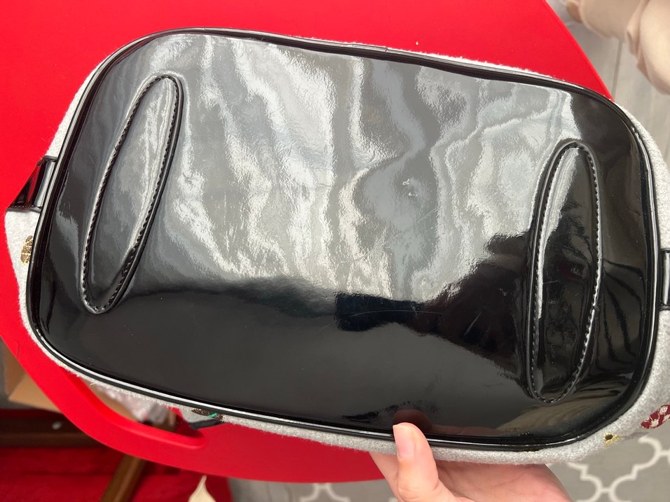 Nakışlı Gri Kadın Çanta y2k vintage - Görsel 5