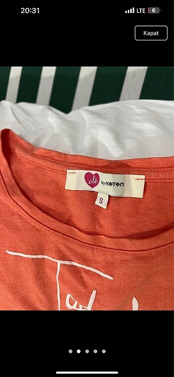Koton Koton crop somon tişört