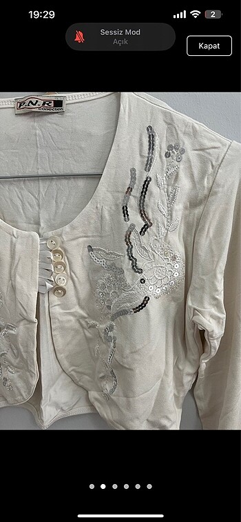 Urban Outfitters Krem bolero crop hırka y2k vintage coquette