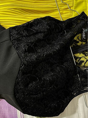 Siyah Güpürlü şık elbise abiye - Görsel 4