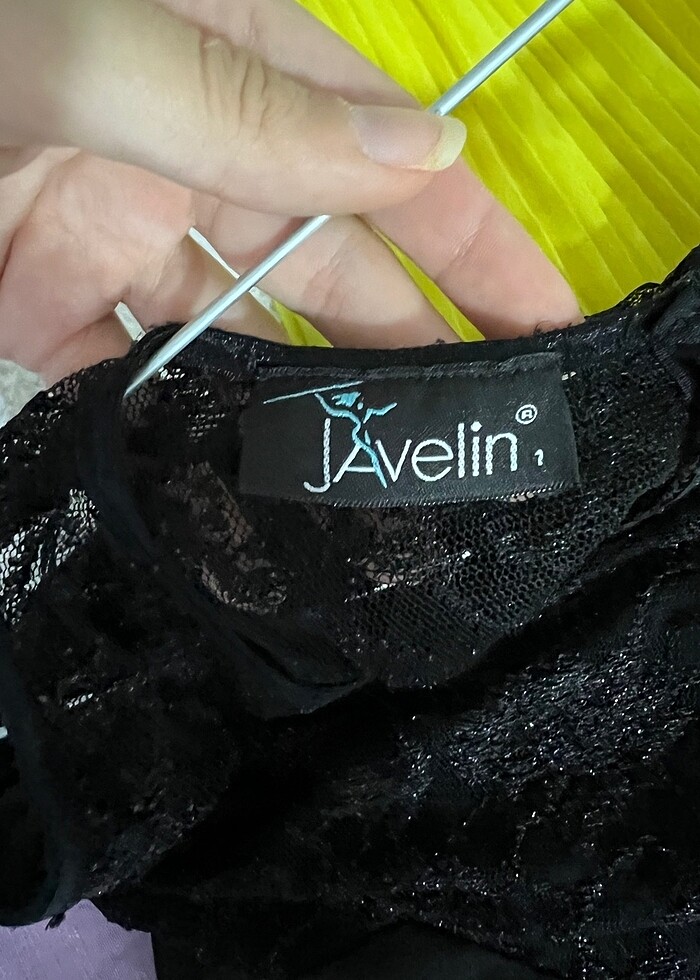 Siyah Güpürlü şık elbise abiye - Görsel 3