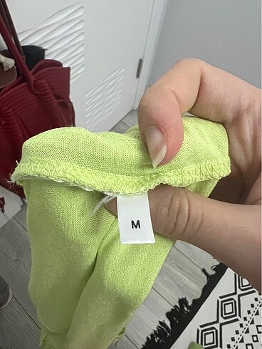 Kadin yeşil kısa kollu bluz tişört - Görsel 5