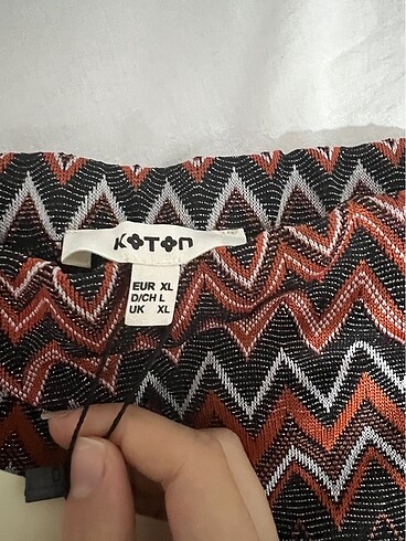 Koton Koton zigzag desenli simli etek