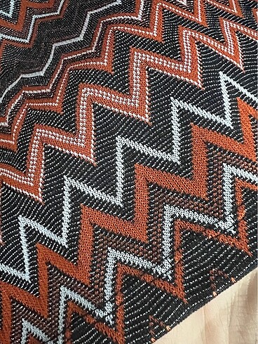 xl Beden Koton zigzag desenli simli etek