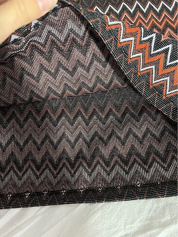 Koton zigzag desenli simli etek - Görsel 5