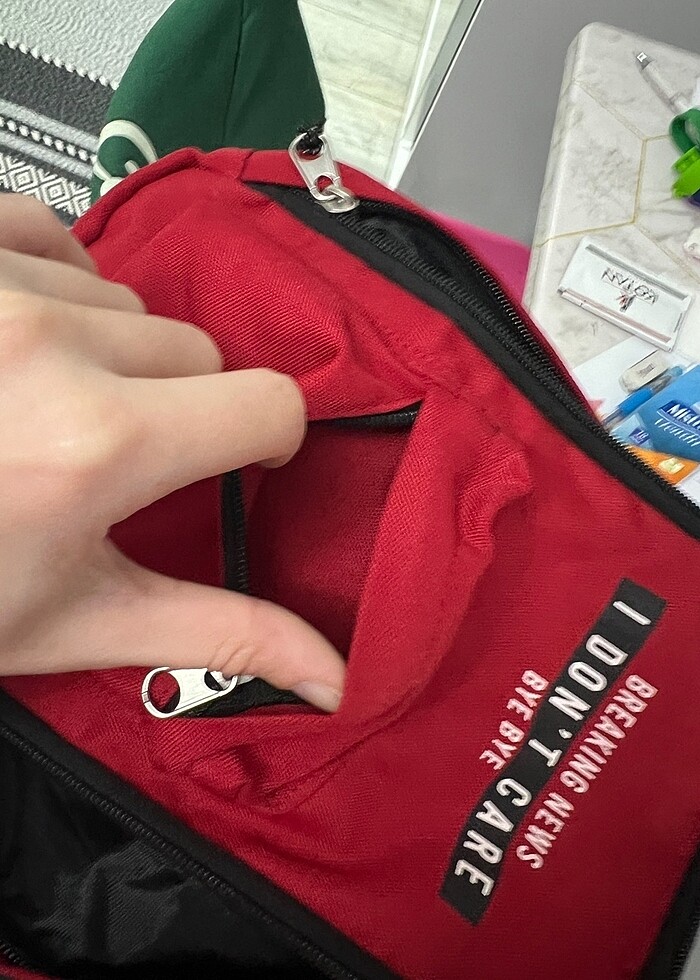 Kırmızı tek taraflı  omuz çantası - Görsel 4