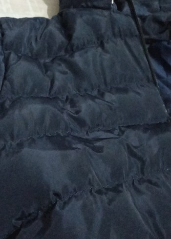 Kadın Lacivert Midi Kışlık Fermuarlı Mont - Görsel 2