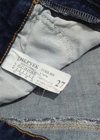 Kemerli Lacivert Kadın Denim Pantolon - Görsel 3