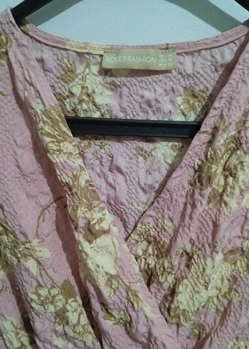 Pembe Bağlamalı Uzun Bohem Kadın Sabahlık - Görsel 3