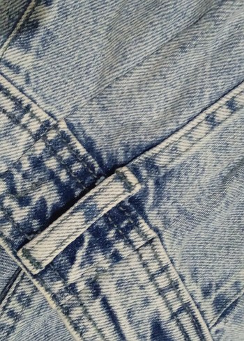 Nakışlı Mini Mavi Denim Jean - Görsel 5