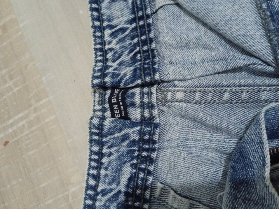 Nakışlı Mini Mavi Denim Jean - Görsel 3